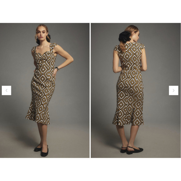 NWT Anthropologie The Cecily Fit & Flare Sweetheart Dress Sz XL Black #NC410 - Picture 3 of 11